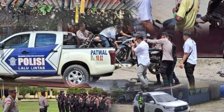 Wakapolres Jayawijaya, Pimpin razia terpadu yang melibatkan Pers Polres Jayawijaya serta Brimob Yon D Wamena