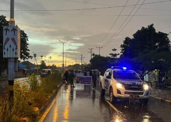 Sat Lantas Polres Sarmi Laksanakan Pengawalan dan PAM Jalur Jalan Salib San Damiano