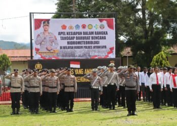 Apel Kesiapan Dalam Rangka Tanggap Darurat Bencana Hidrometeorologi di Polres Jayawijaya