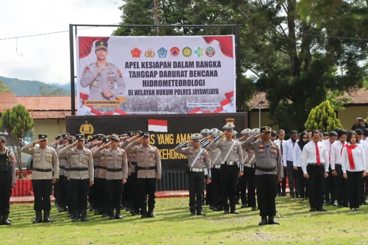 Apel Kesiapan Dalam Rangka Tanggap Darurat Bencana Hidrometeorologi di Polres Jayawijaya