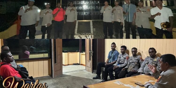 Kunjungan Kerja Kapolres Mambereramo Raya Ke Polsek Waropen Atas (Wartas) Kabupaten Mamberamo Raya