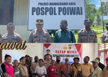 Kunjungan Kerja Kapolres Mambereramo Raya Ke Pospol Sawai dan Polsek Mamberamo Hilir kab. Mamberamo Raya