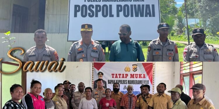 Kunjungan Kerja Kapolres Mambereramo Raya Ke Pospol Sawai dan Polsek Mamberamo Hilir kab. Mamberamo Raya