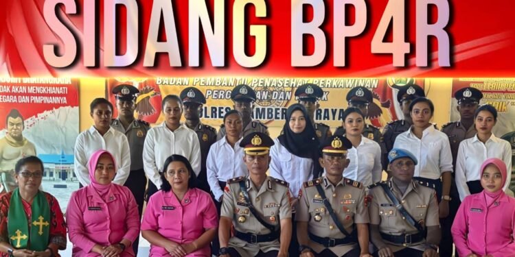 Upacara Serah Terima Jabatan Kabag Ops, Kasat Binmas dan Kasat Narkoba Polres Mamberamo Raya