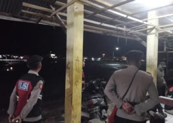 Samapta Sarmi Giat Patroli Malam, Jaga Keamanan di Pasar Sentral Mararena