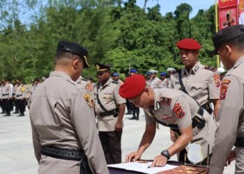 Kapolres Sarmi Pimpin Sertijab, Kasat Reskrim dan Kapolsek Pantai Timur Resmi Berganti