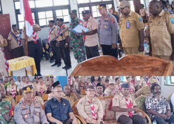 Kapolres Mamberamo Raya Mengjhadiri Pengukuhan Majelis Pembimbing Cabang Gerakan Pramuka Masa Bakti Tahun 2025-2030 di kab. Mamberamoraya