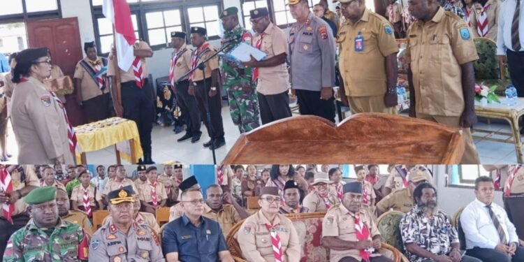 Kapolres Mamberamo Raya Mengjhadiri Pengukuhan Majelis Pembimbing Cabang Gerakan Pramuka Masa Bakti Tahun 2025-2030 di kab. Mamberamoraya