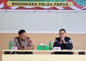 Personil Polres Sarmi Ikuti Penyuluhan Kesehatan Pencegahan dan Pengendalian Penyakit Sifilis dari Biddokkes Polda Papua