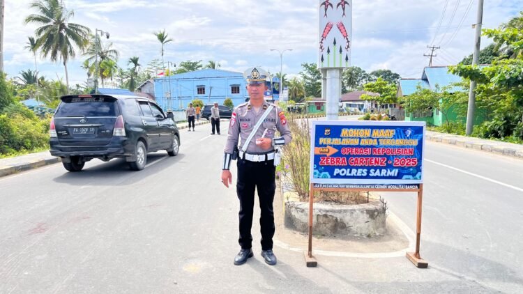 Hari Kedua Operasi Zebra 2025, Sat Lantas Sarmi Amankan Puluhan Kendaraan Tanpa Surat Lengkap