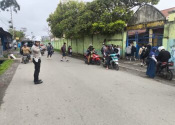 Satlantas Polres Jayawijaya Gelar Strong Point Pagi, Tegakkan Tertib Lalu Lintas