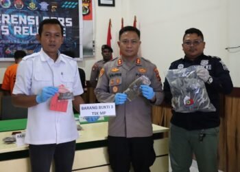 Tiga Pengedar Ganja Masuk Jaring Sat Narkoba, Polres Sarmi Gelar Press Release