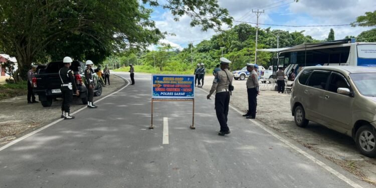 Sat Lantas Polres Sarmi Intensifkan Himbauan dan Penindakan Simpatik pada Ops Zebra Hari Keempat