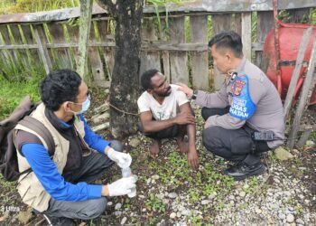 Kapolsek Wamena Kota Cek Perkembangan Tanaman Jagung di Kampung Hubikiak