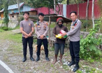 Kapolsek Wamena Kota Cek Perkembangan Tanaman Jagung di Kampung Hubikiak
