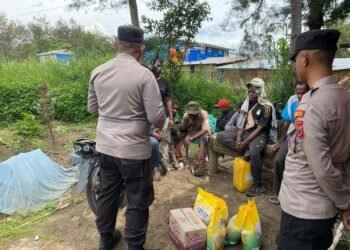 Kapolsek Wamena Kota Cek Perkembangan Tanaman Jagung di Kampung Hubikiak