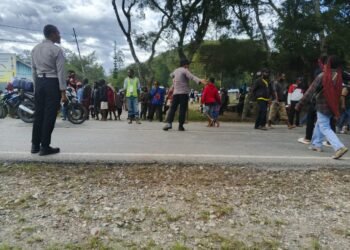 Kapolsek Wamena Kota Pastikan Keamanan Misa Perdana dan Syukuran Imam Baru di Paroki Bunda Maria Pikhe