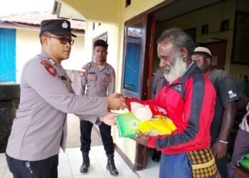 Polsek Kurulu Polres Jayawijaya Sambangi Tokoh Masyarakat, Ajak Warga Jaga Kamtibmas