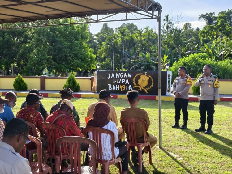 Polsek Bonggo Resmikan Papan Nama Makopolsek dan Fasilitas Pendukung