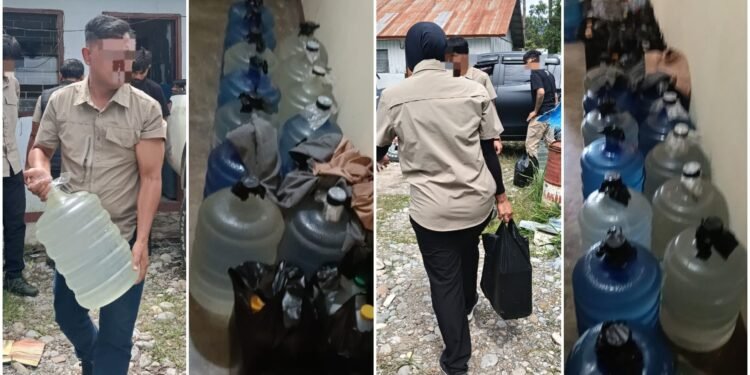 Polres Jayawijaya Lindungi Warga, Amankan Puluhan Galon Miras Ilegal di Wamena
