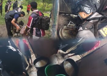 Sat Resnarkoba Polres Jayawijaya Amankan Tiga Lokasi Produksi Miras di Wamena