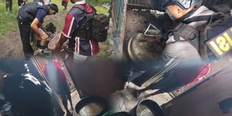 Sat Resnarkoba Polres Jayawijaya Amankan Tiga Lokasi Produksi Miras di Wamena