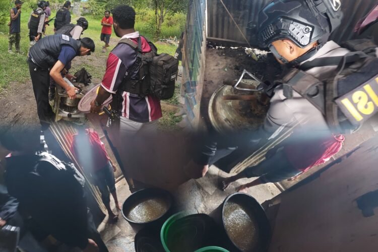 Sat Resnarkoba Polres Jayawijaya Amankan Tiga Lokasi Produksi Miras di Wamena