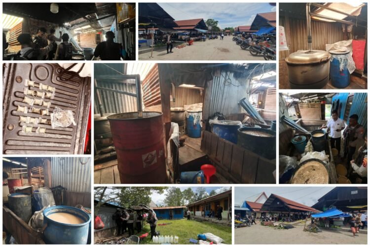 Polres Jayawijaya Amankan Miras Lokal dan Ganja dalam Patroli Ops Lilin Cartenz 2025