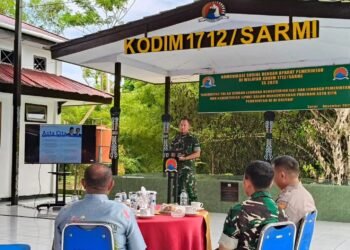 Kapolres Sarmi Hadiri Kegiatan Komsos Bersama Pemkab di Makodim 1712/Sarmi