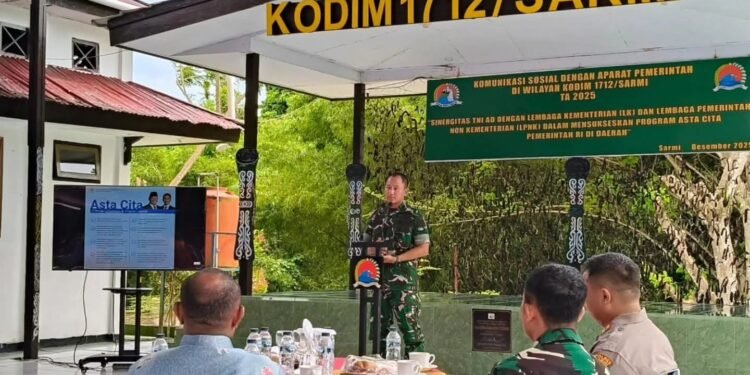 Kapolres Sarmi Hadiri Kegiatan Komsos Bersama Pemkab di Makodim 1712/Sarmi