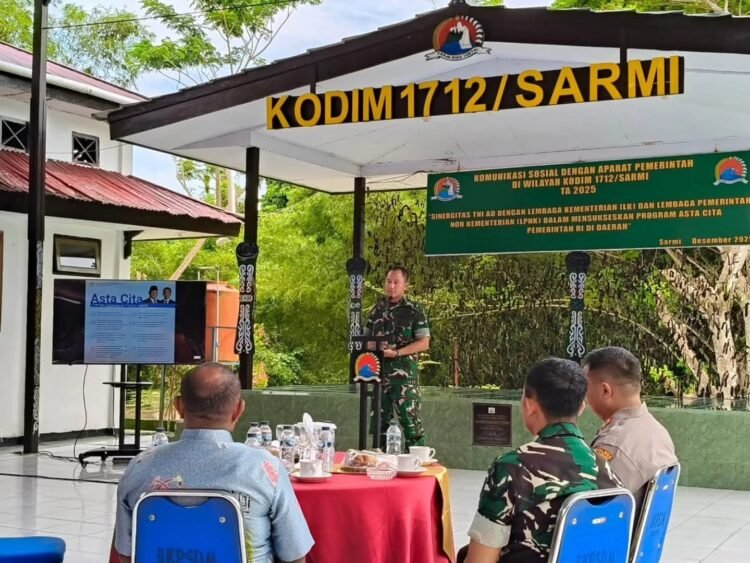 Kapolres Sarmi Hadiri Kegiatan Komsos Bersama Pemkab di Makodim 1712/Sarmi
