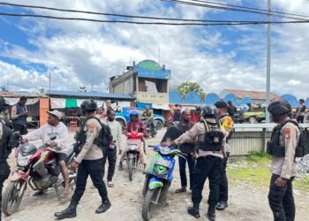 Polres Jayawijaya Hadir Menjaga Keamanan kota Wamena