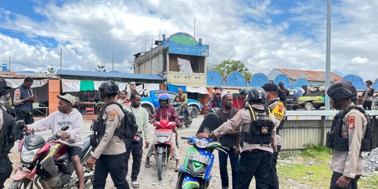 Polres Jayawijaya Hadir Menjaga Keamanan kota Wamena
