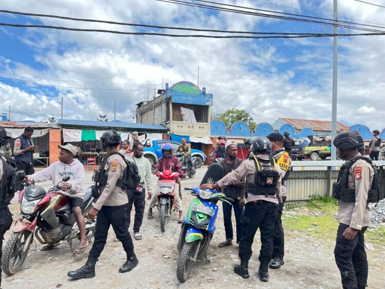Polres Jayawijaya Hadir Menjaga Keamanan kota Wamena