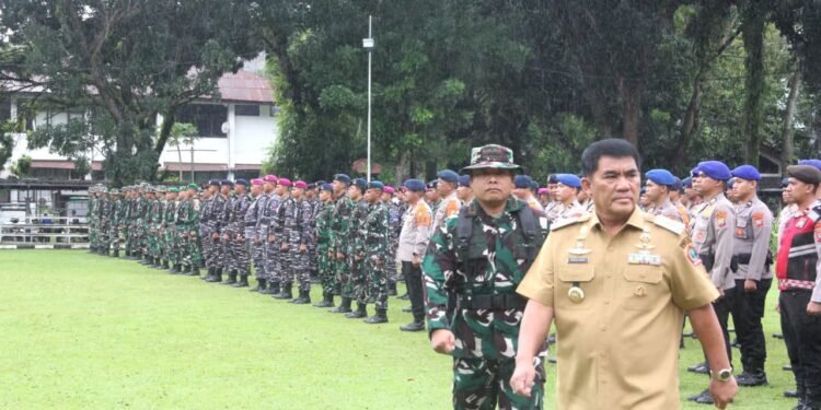 Dandim 1310/Bitung Letkol Inf Dewa Made DJ Jadi Komandan Apel Gelar Pasukan dan Peralatan Siaga Bencana