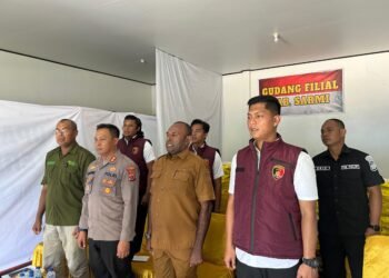 Kapolres Sarmi Hadiri Launching Penyaluran Beras SPHP Papua Raya Secara Virtual