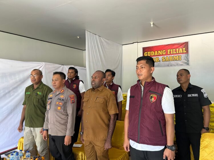 Kapolres Sarmi Hadiri Launching Penyaluran Beras SPHP Papua Raya Secara Virtual
