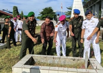 Ziarah Rombongan, Dandim 1310/Bitung, Tegaskan Ikrar Bakti Di Hari Juang TNI AD Ke-80