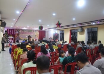 Sambut Suka cita Natal, Polres Mappi Gelar Perayaan Natal Bersama
