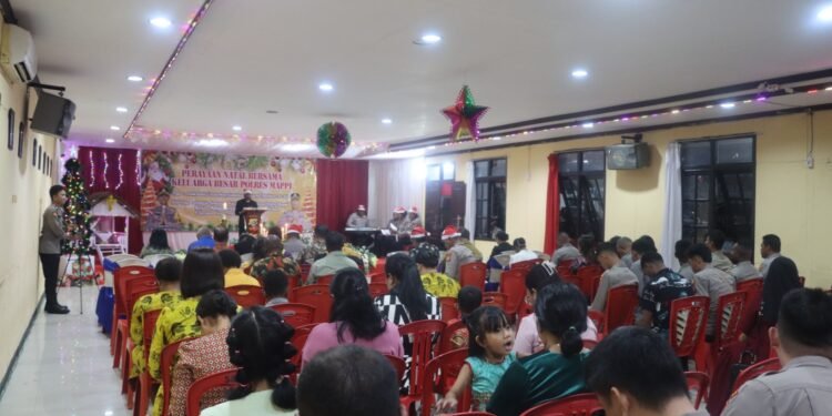 Sambut Suka cita Natal, Polres Mappi Gelar Perayaan Natal Bersama