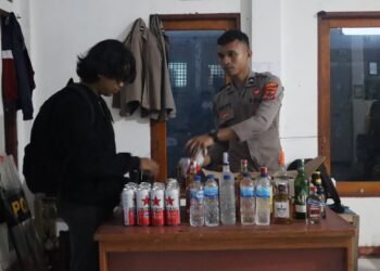 Polres Sarmi Kembali Gelar Razia Miras Jelang Natal dan Tahun Baru