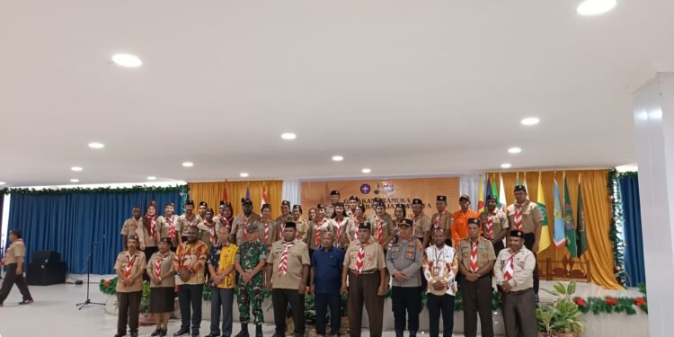 Polres Jayawijaya Hadiri Pelantikan Pengurus Pramuka di Wamena