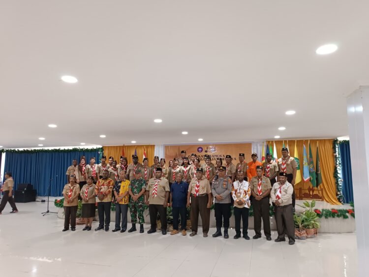 Polres Jayawijaya Hadiri Pelantikan Pengurus Pramuka di Wamena