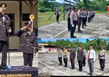 Polres Mamberamo Raya Melaksanakan Upacara Bendera dalam Rangka Hari Ibu Ke-79