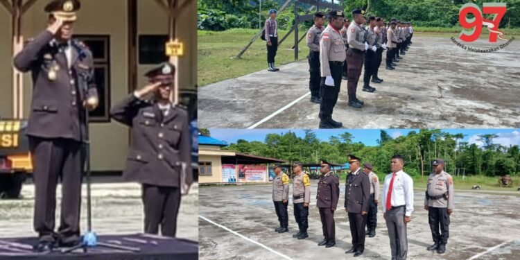 Polres Mamberamo Raya Melaksanakan Upacara Bendera dalam Rangka Hari Ibu Ke-79