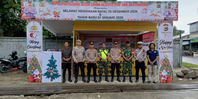 Kabag Ops Polres Sarmi Tinjau Dua Pos Pengamanan dan Laksanakan Anev Operasi Lilin Cartenz 2025