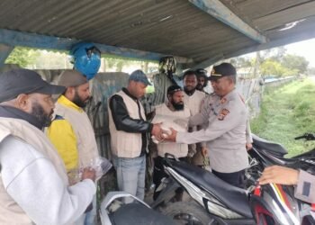 Polres Jayawijaya Sambangi Pangkalan Ojek