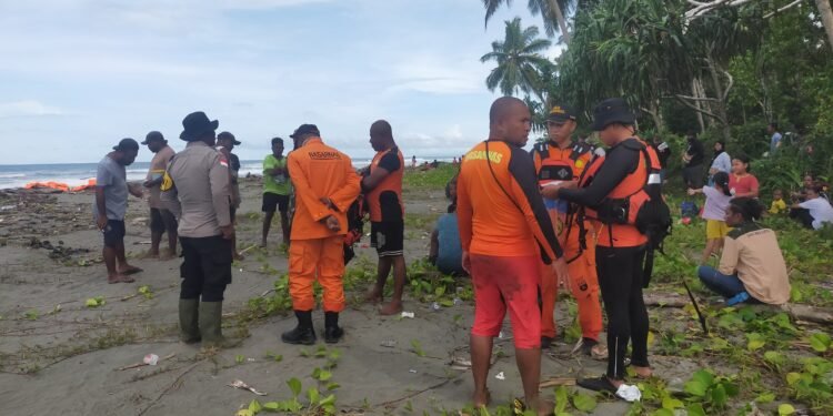 Hari Kedua Pencarian, Tim Gabungan Masih Sisir Muara Taronta Cari Korban Terseret Arus