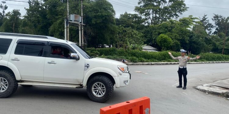 Pos Pam Regu II Polres Jayawijaya, Jaga Kelancaran Lalu Lintas di Wamena