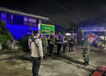 Sinergitas TNI–Polri, Sat Samapta Polres Sarmi Gelar Patroli Gabungan di Wilayah Kota